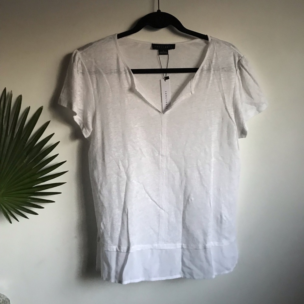 Sanctuary Uptown Tiered Hem Linen Tee